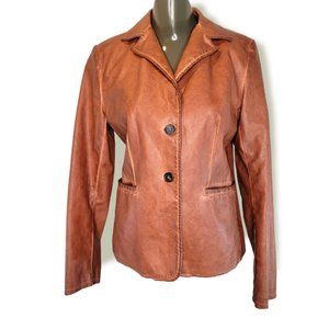 Bagatelle Collection Women's Maple Brown Blazer Jacket - Size Medium